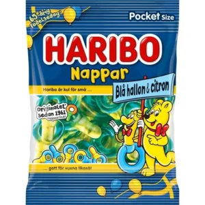 Haribo Nappar Bla hallon&citron 80g