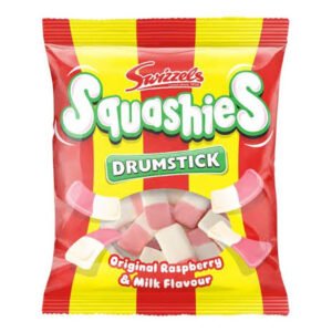 Squashies Drumstick Original Raspberry and milk flavour 140g