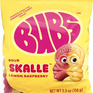 Bubs sour skalle lemon raspberry flavor 155g