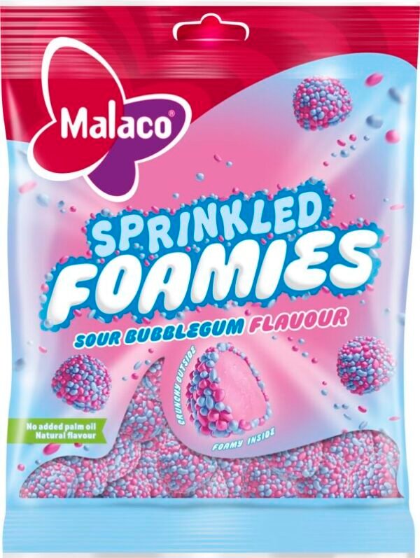 Sprinkled Foamies sour bubblegum flavor 110g