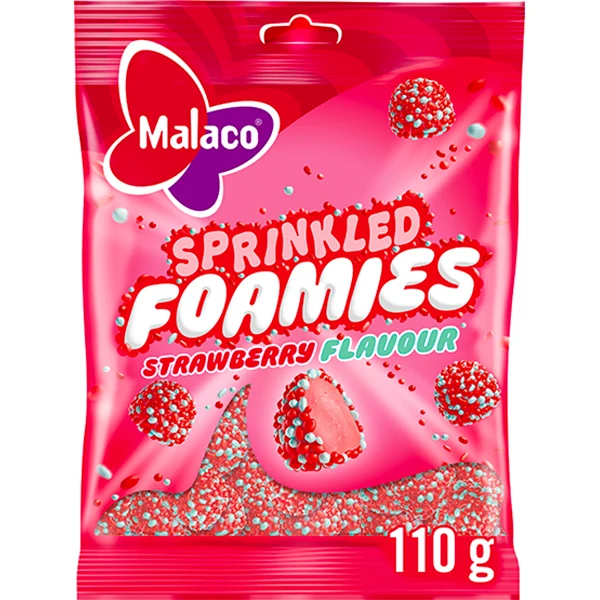 Sprinkled Foamies strawberries flavor
